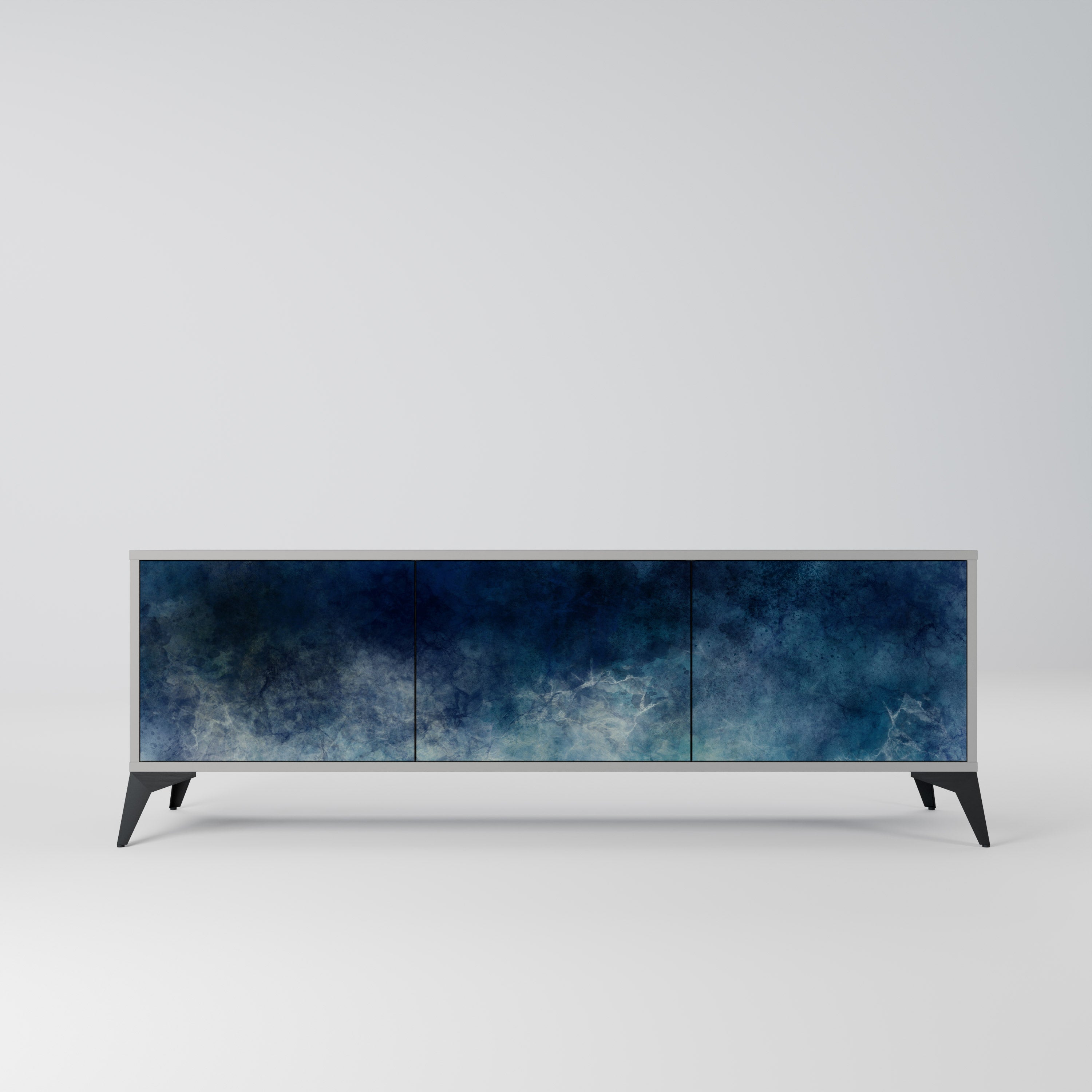 CELESTIAL FALL Móvel de TV com 3 Portas em Acabamento Cinzento