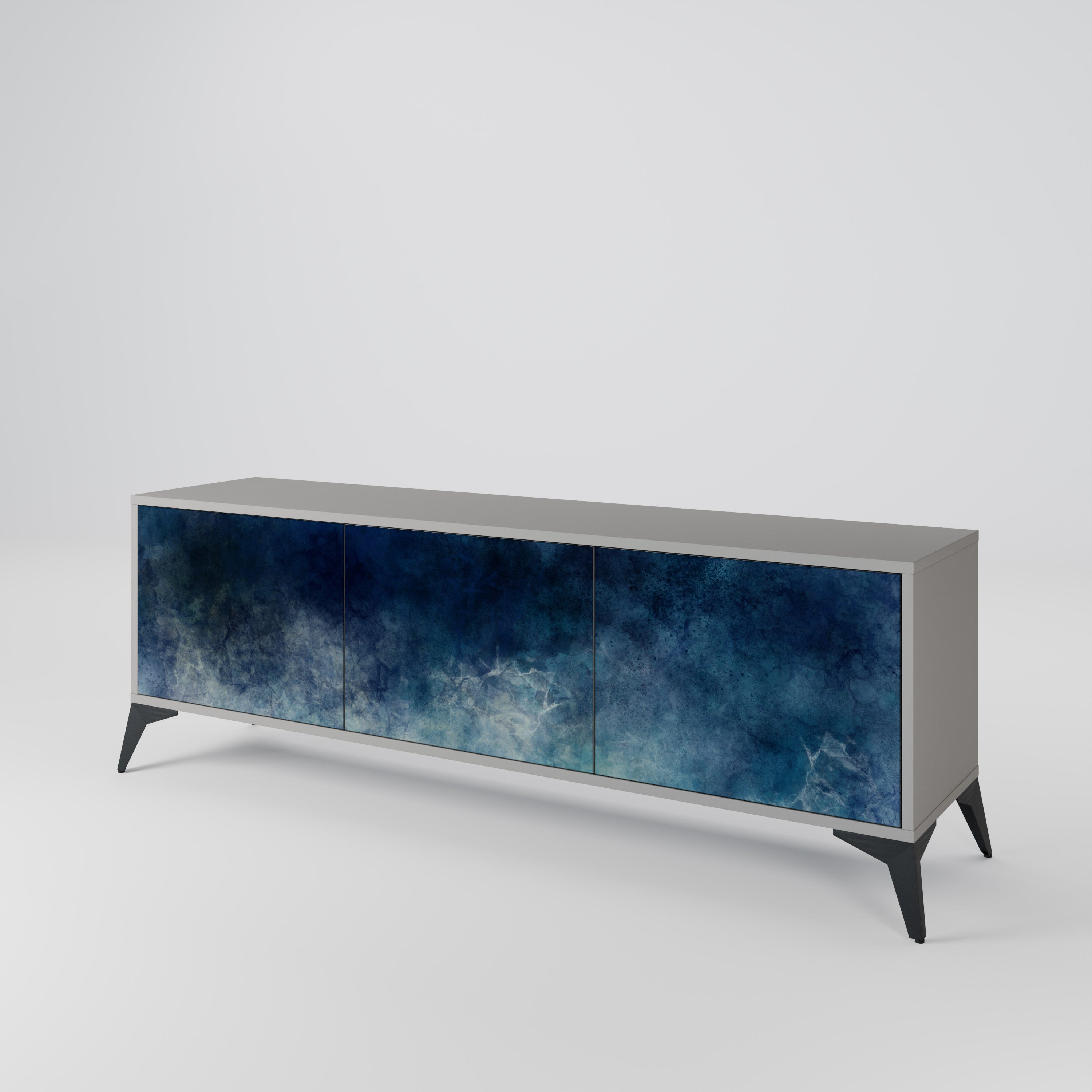 CELESTIAL FALL Móvel de TV com 3 Portas em Acabamento Cinzento