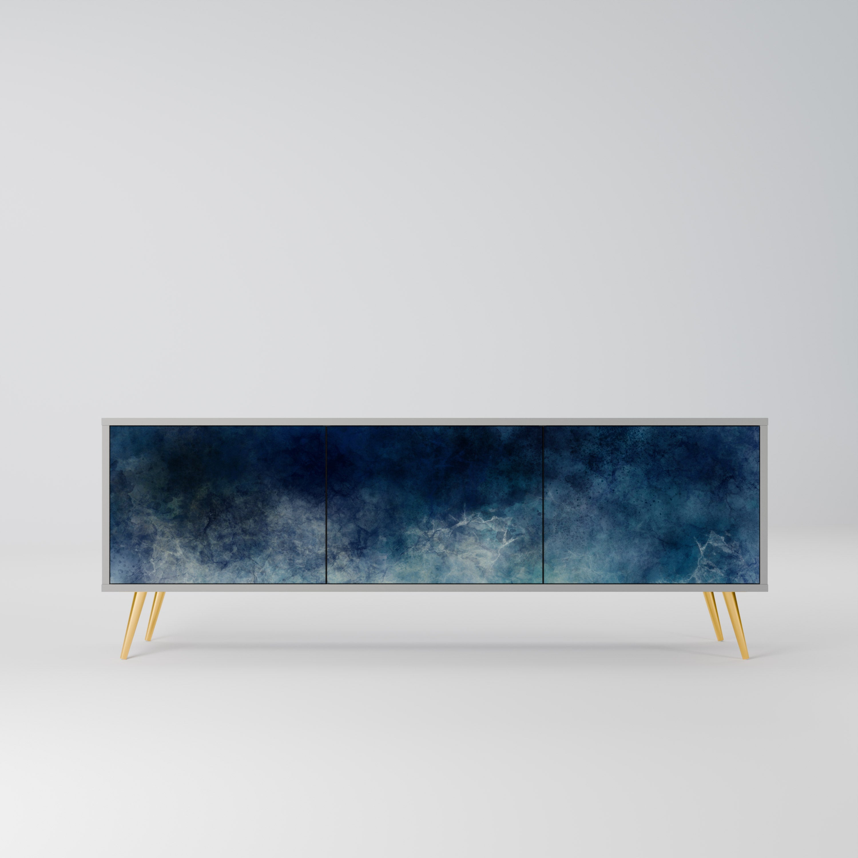 CELESTIAL FALL Móvel de TV com 3 Portas em Acabamento Cinzento