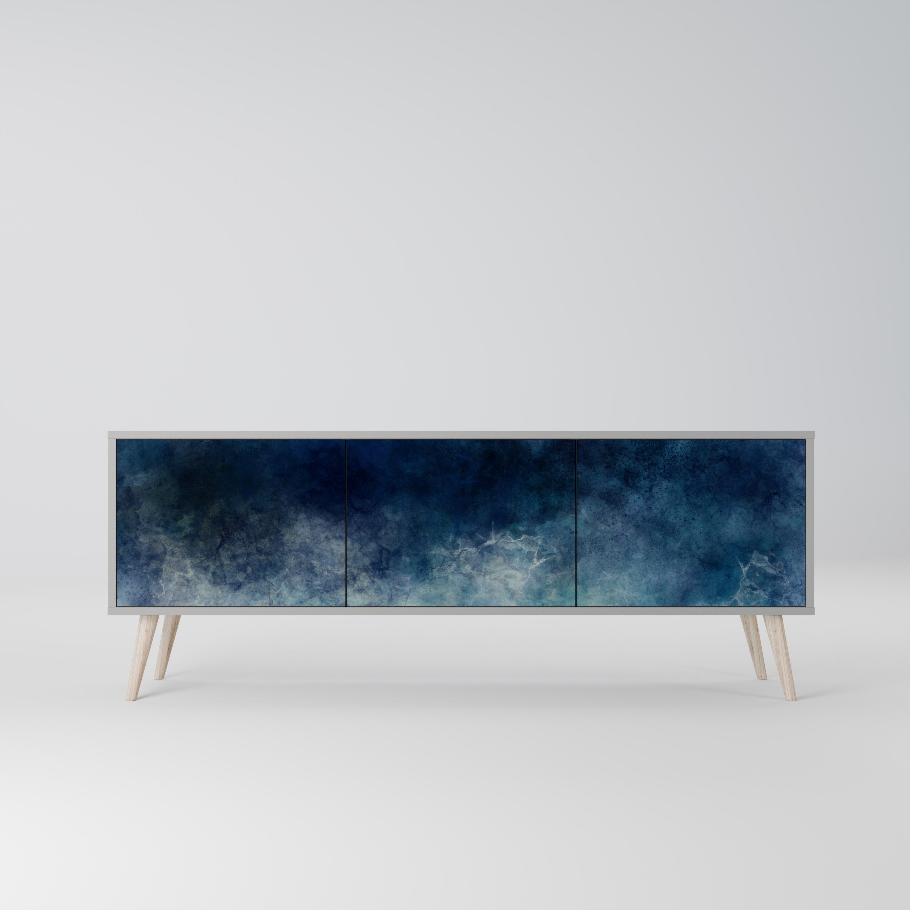 CELESTIAL FALL Móvel de TV com 3 Portas em Acabamento Cinzento