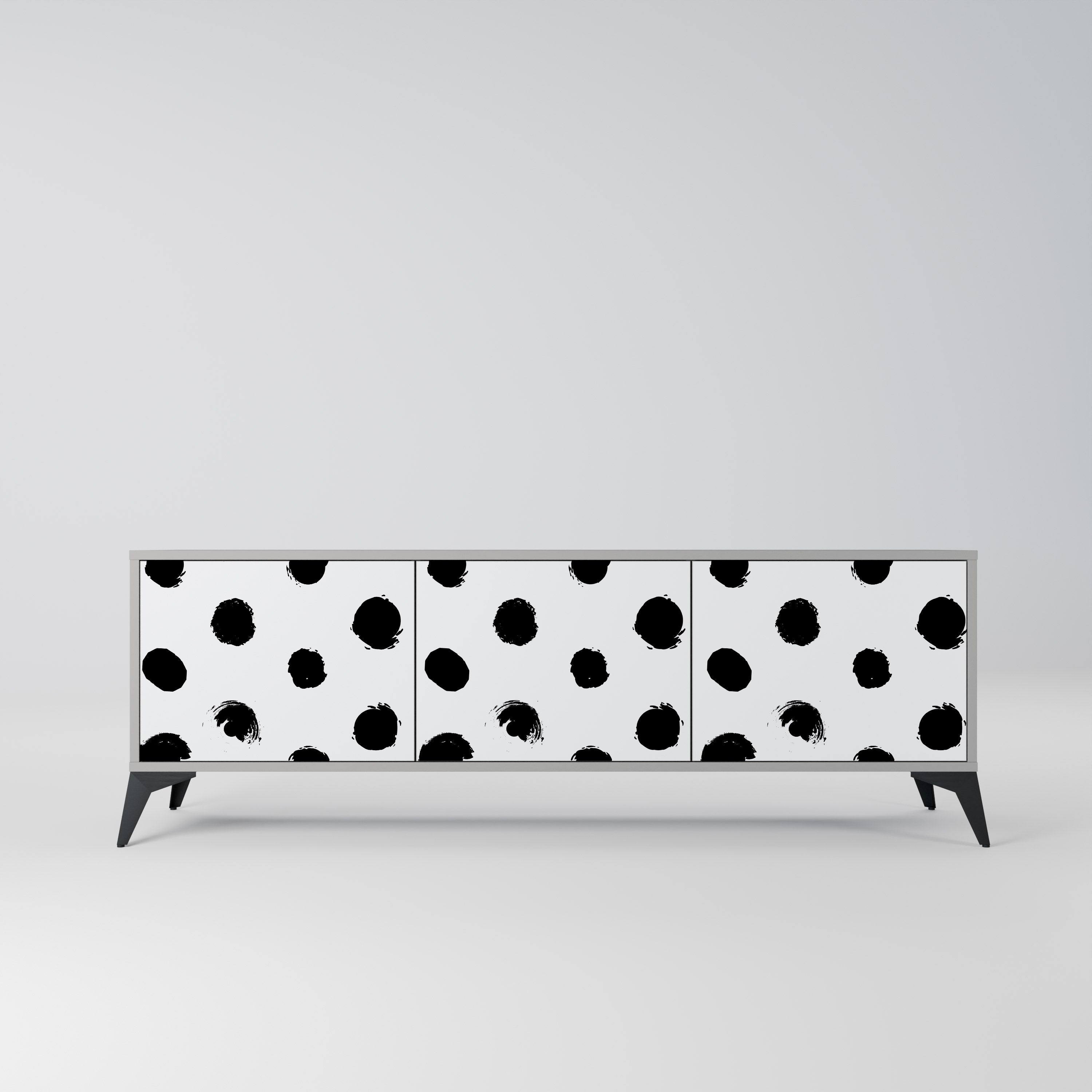 SLIPPING MINUTES Móvel de TV com 3 Portas em Acabamento Cinzento