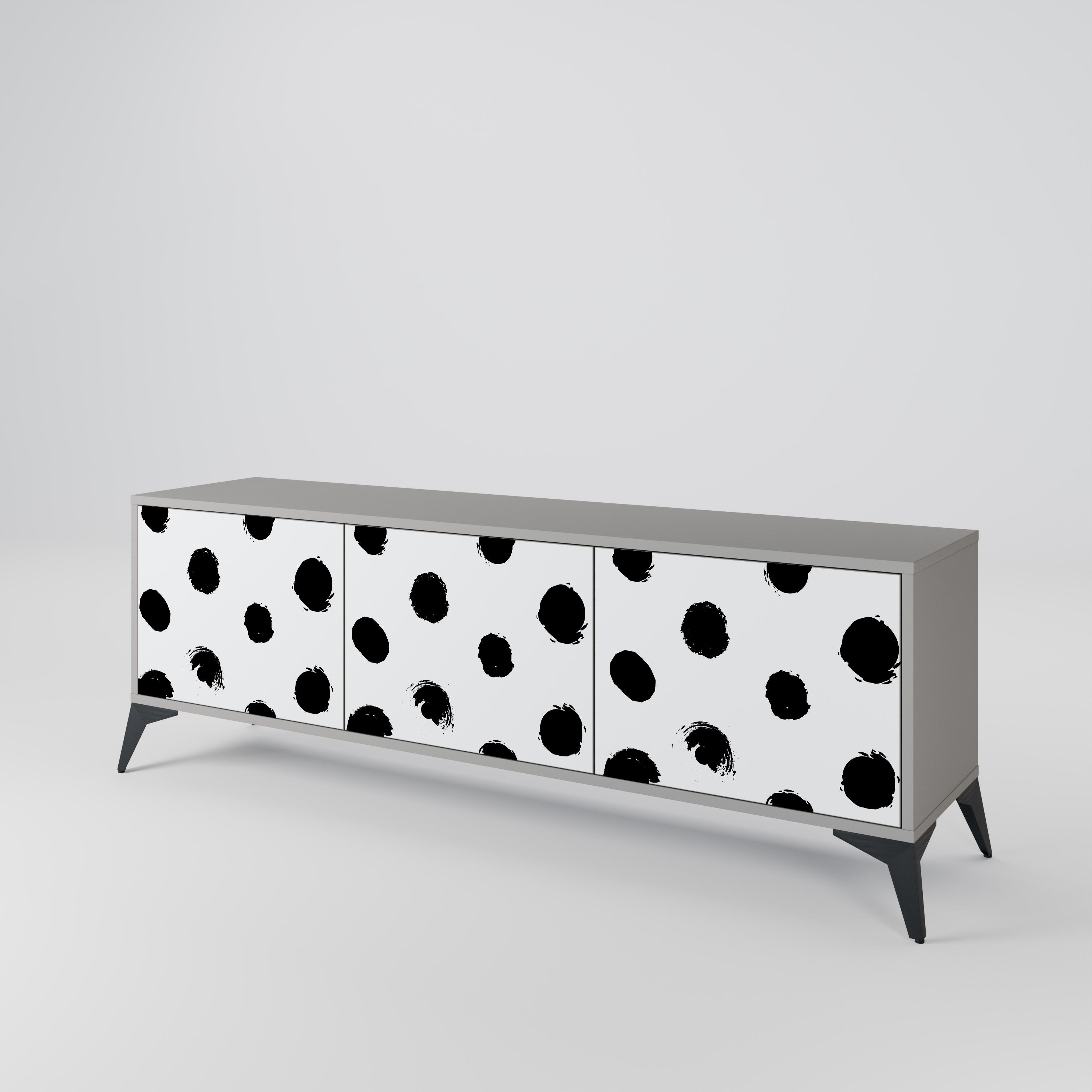 SLIPPING MINUTES Móvel de TV com 3 Portas em Acabamento Cinzento