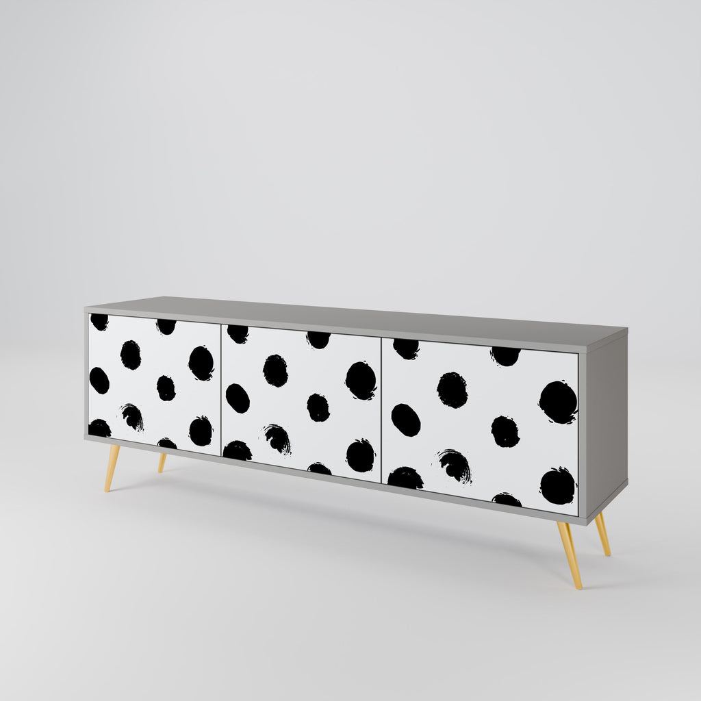 SLIPPING MINUTES Móvel de TV com 3 Portas em Acabamento Cinzento