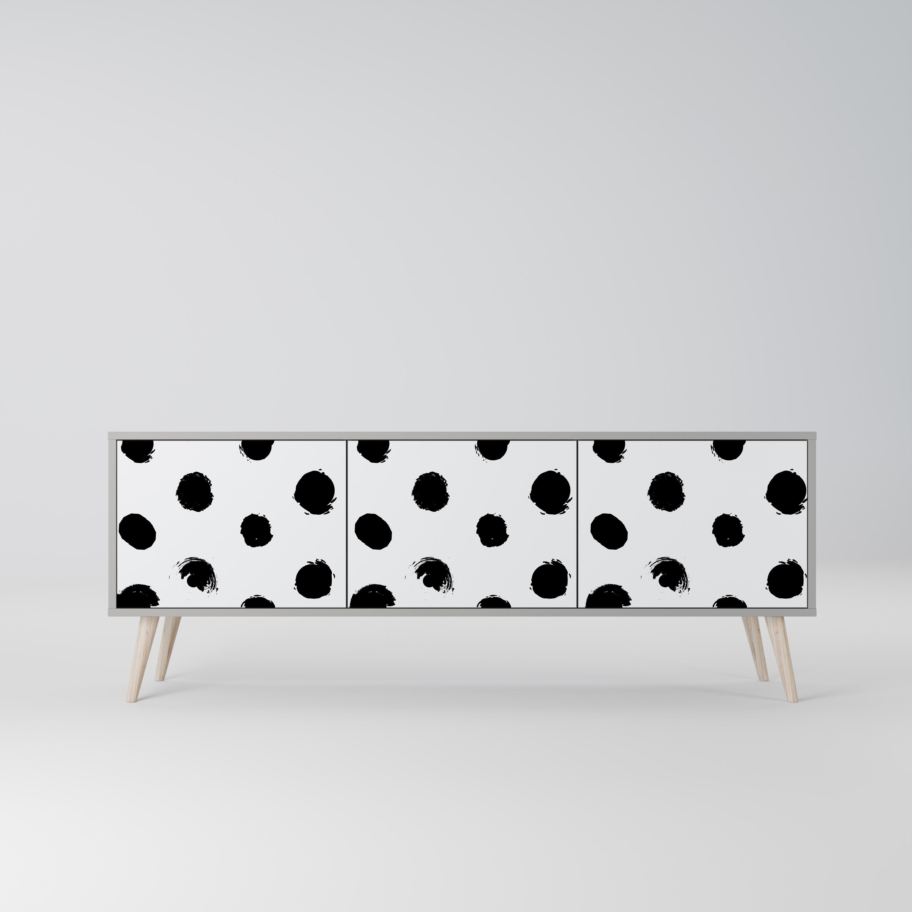 SLIPPING MINUTES Móvel de TV com 3 Portas em Acabamento Cinzento