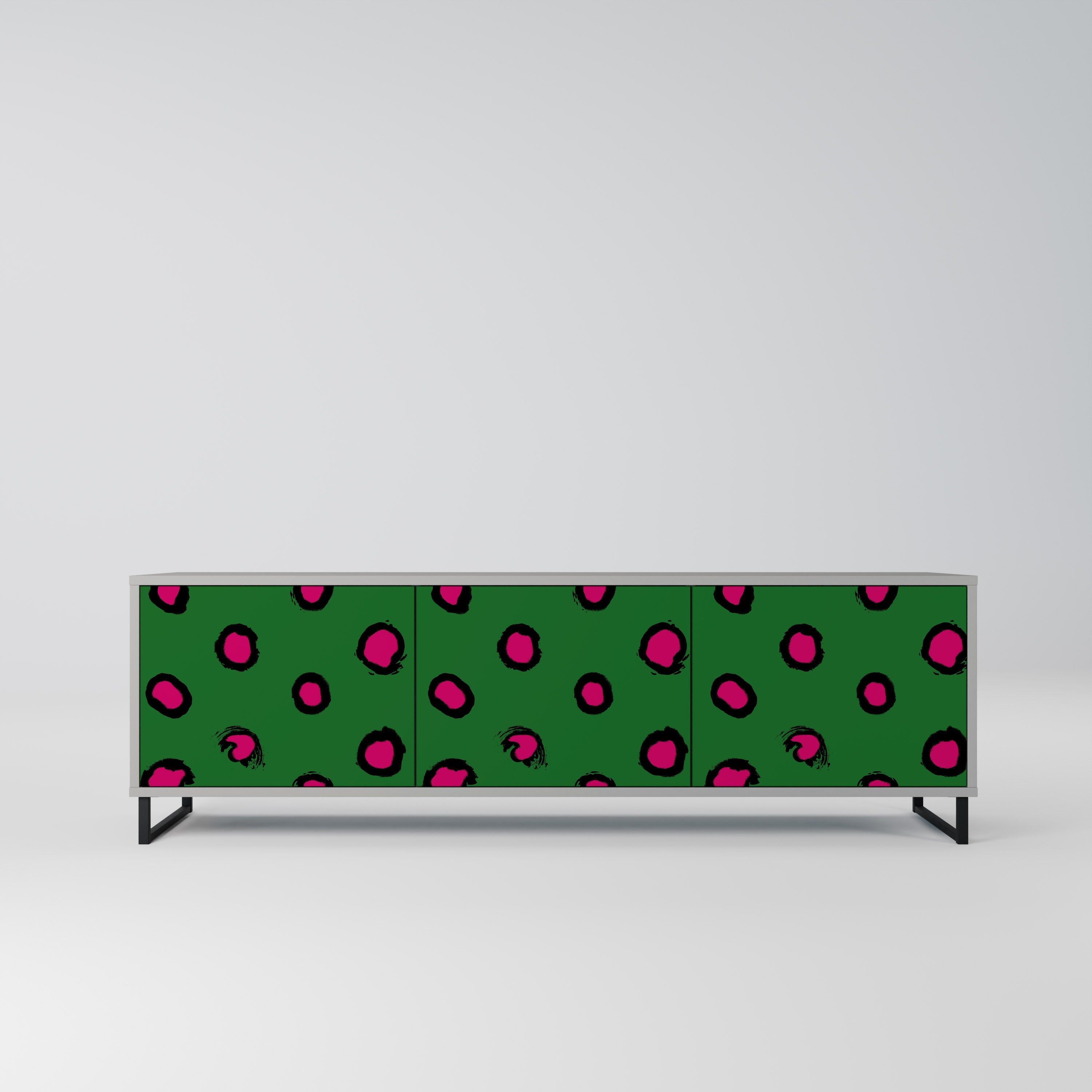 FUNKY SPOTS Móvel de TV com 3 Portas em Acabamento Cinzento