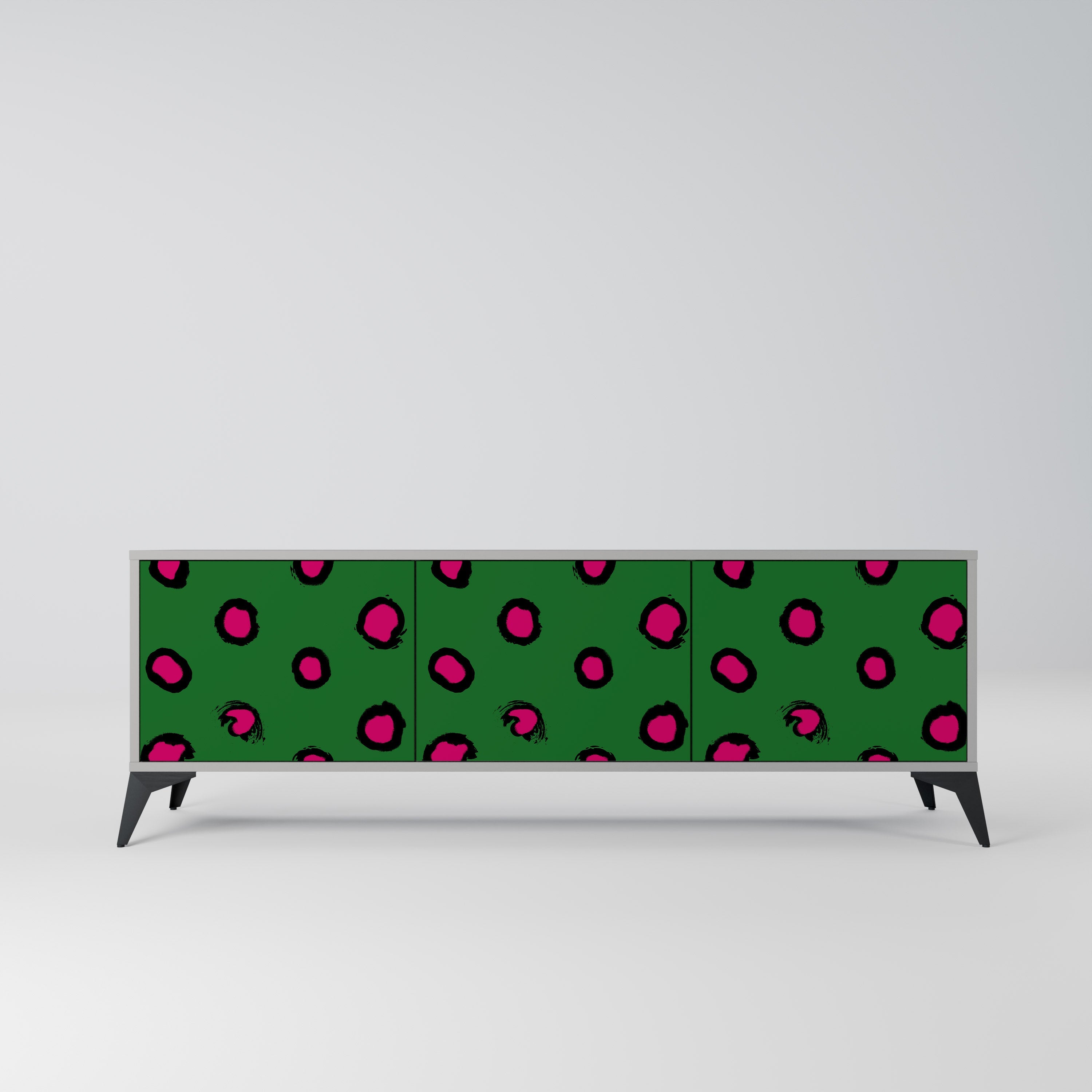 FUNKY SPOTS Móvel de TV com 3 Portas em Acabamento Cinzento