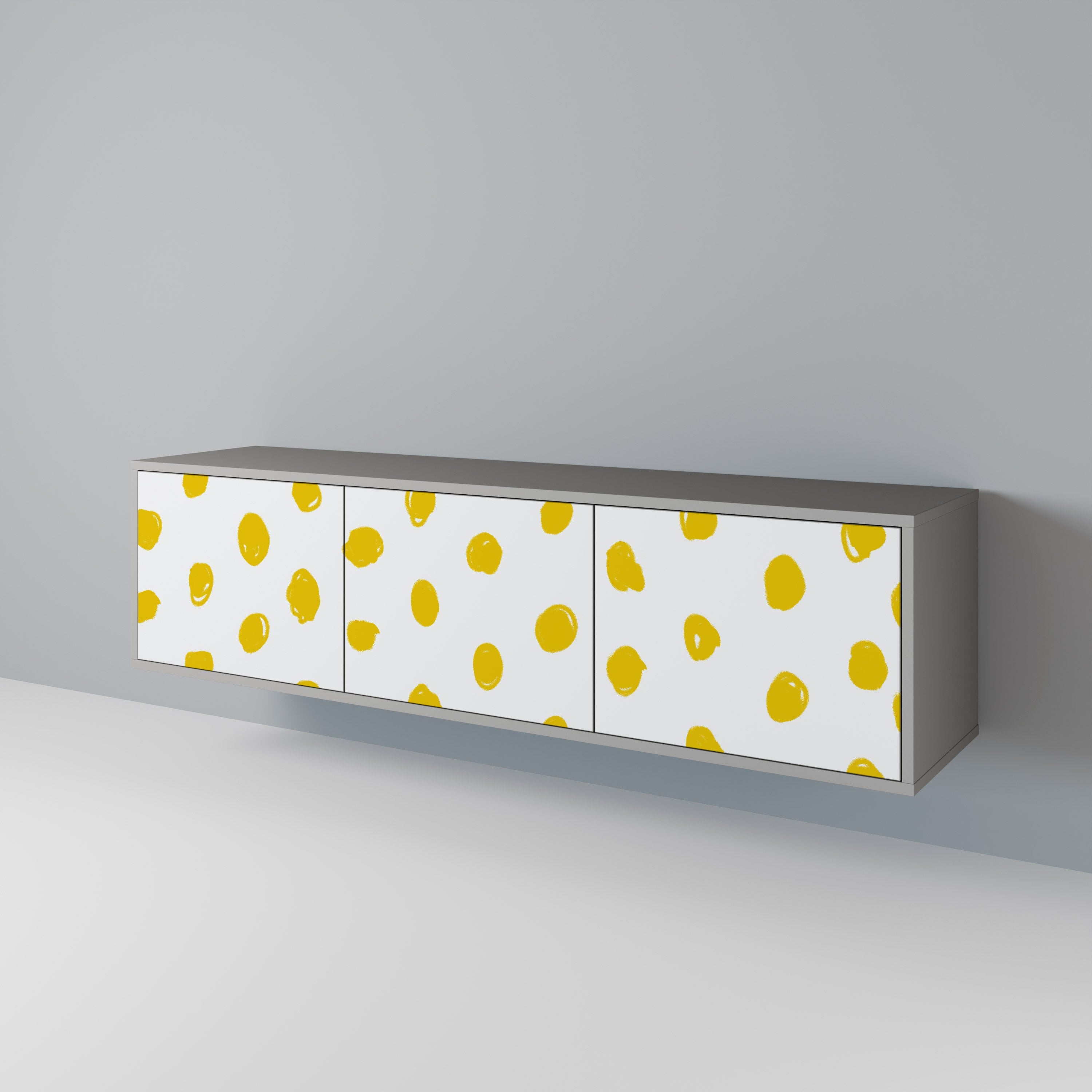 RADIANT REVERIE Móvel de TV com 3 Portas em Acabamento Cinzento