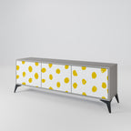 RADIANT REVERIE Móvel de TV com 3 Portas em Acabamento Cinzento