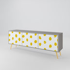 RADIANT REVERIE Móvel de TV com 3 Portas em Acabamento Cinzento