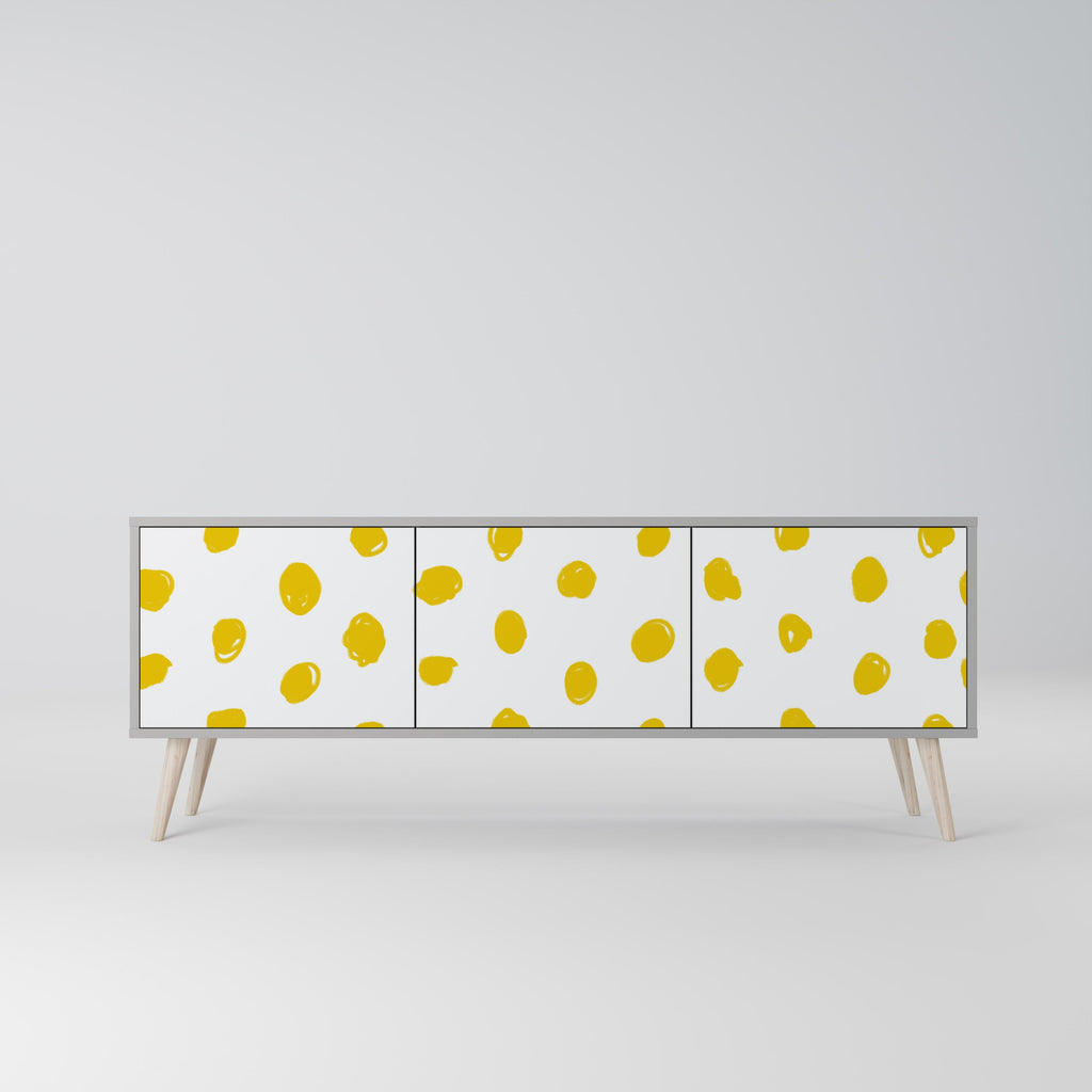 RADIANT REVERIE Móvel de TV com 3 Portas em Acabamento Cinzento