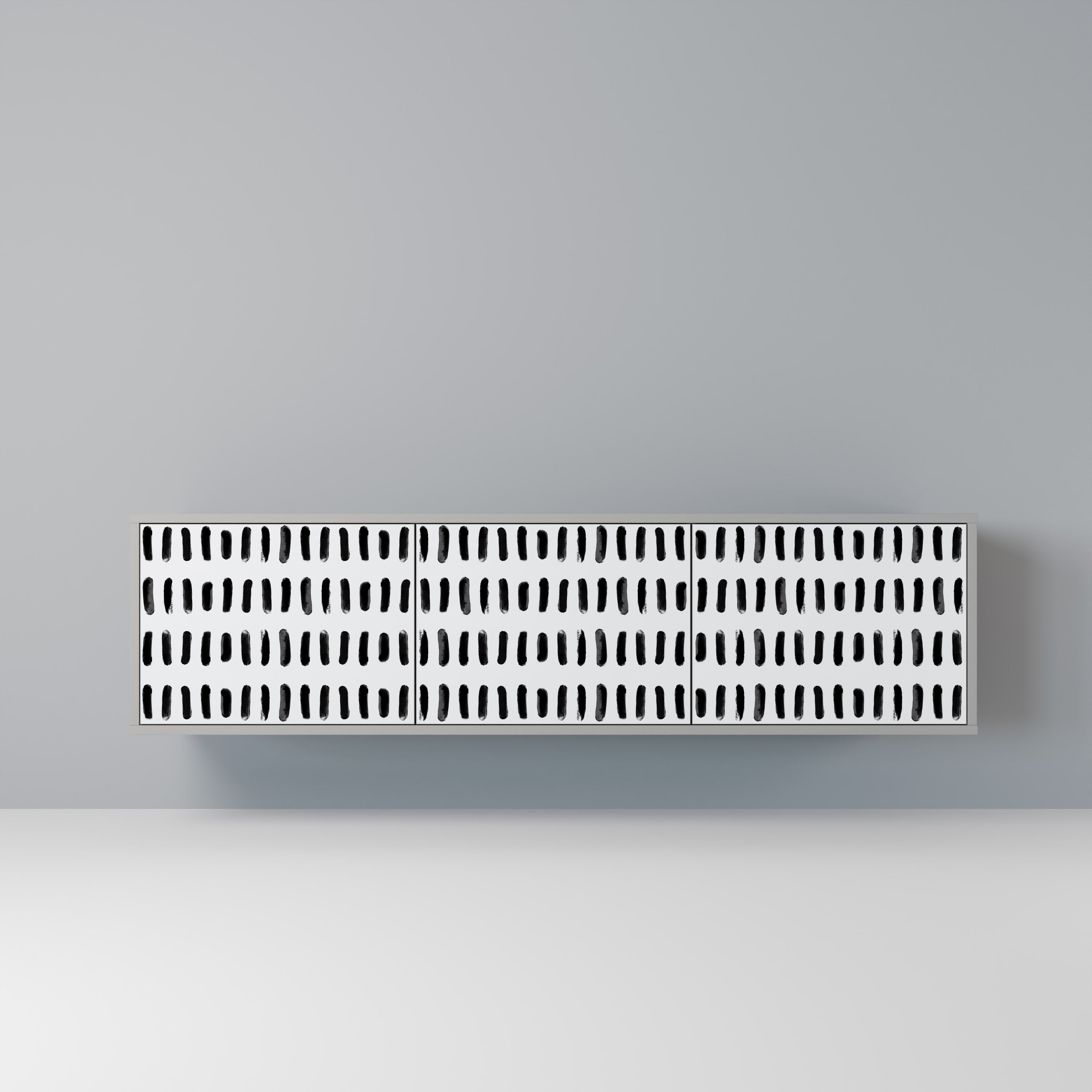 NIGHTY MELODIES Móvel de TV com 3 Portas em Acabamento Cinzento