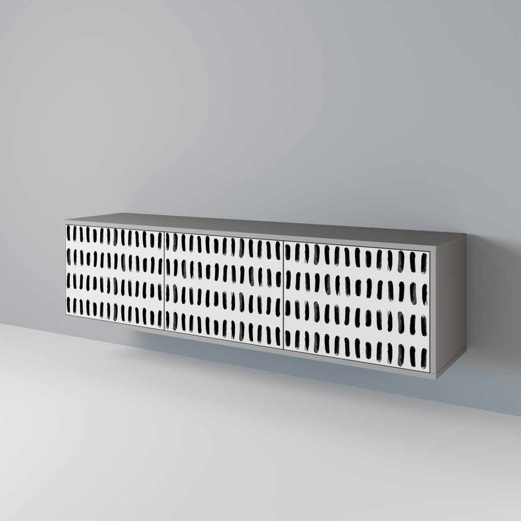 NIGHTY MELODIES Móvel de TV com 3 Portas em Acabamento Cinzento