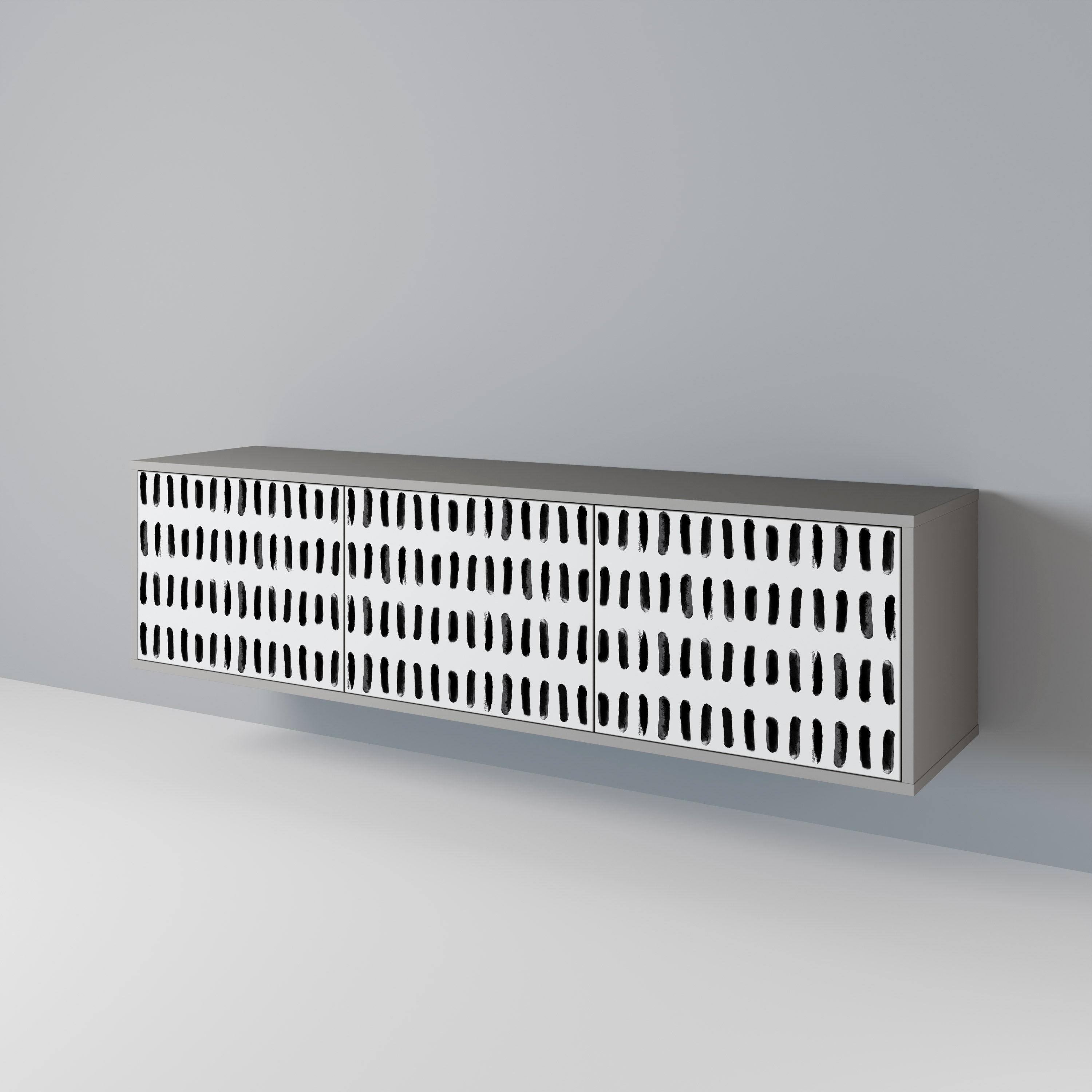 NIGHTY MELODIES Móvel de TV com 3 Portas em Acabamento Cinzento