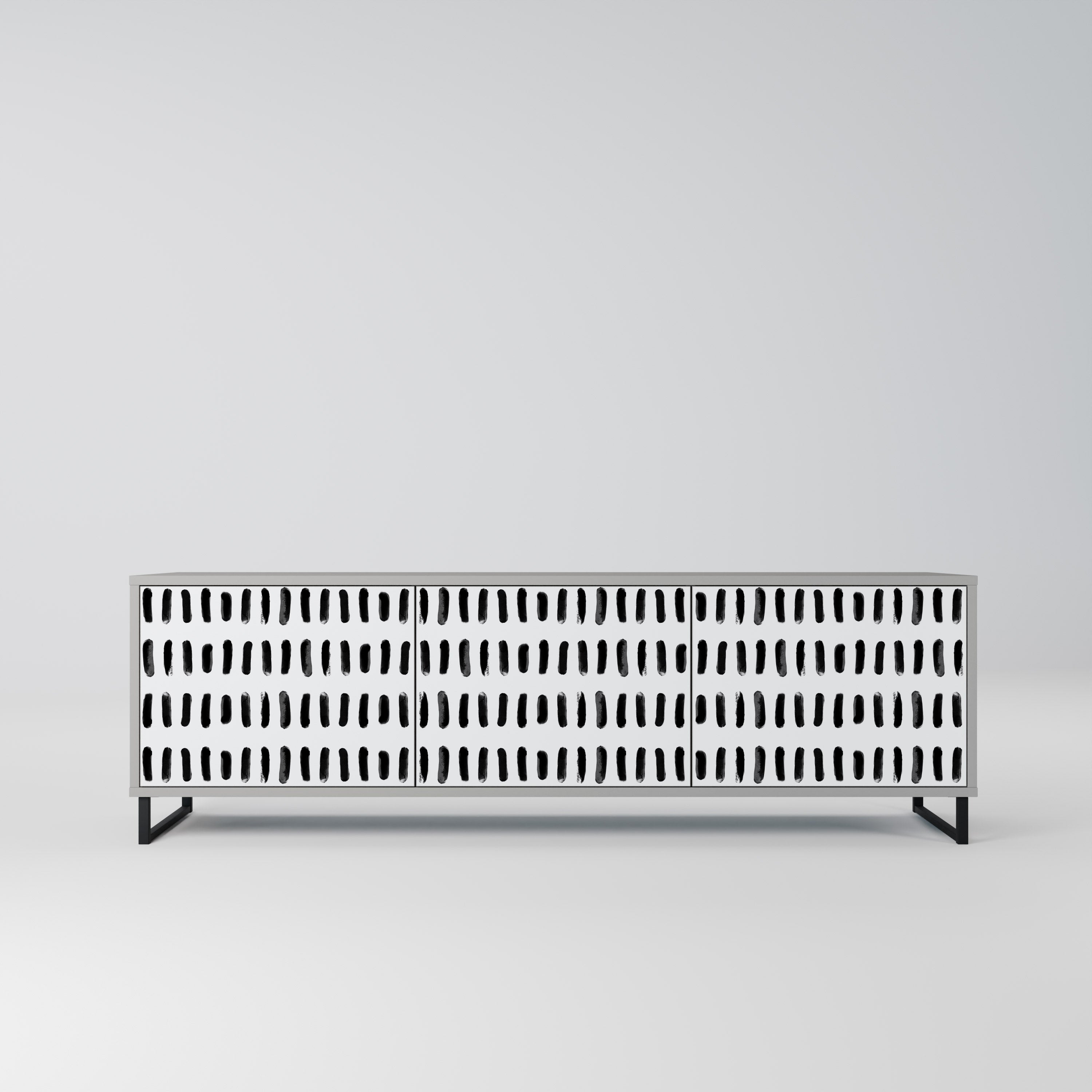 NIGHTY MELODIES Móvel de TV com 3 Portas em Acabamento Cinzento