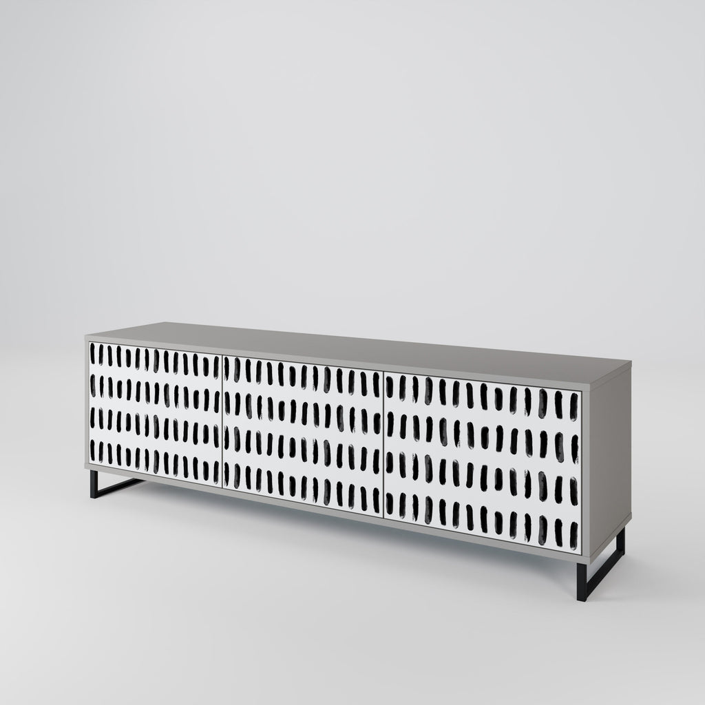 NIGHTY MELODIES Móvel de TV com 3 Portas em Acabamento Cinzento