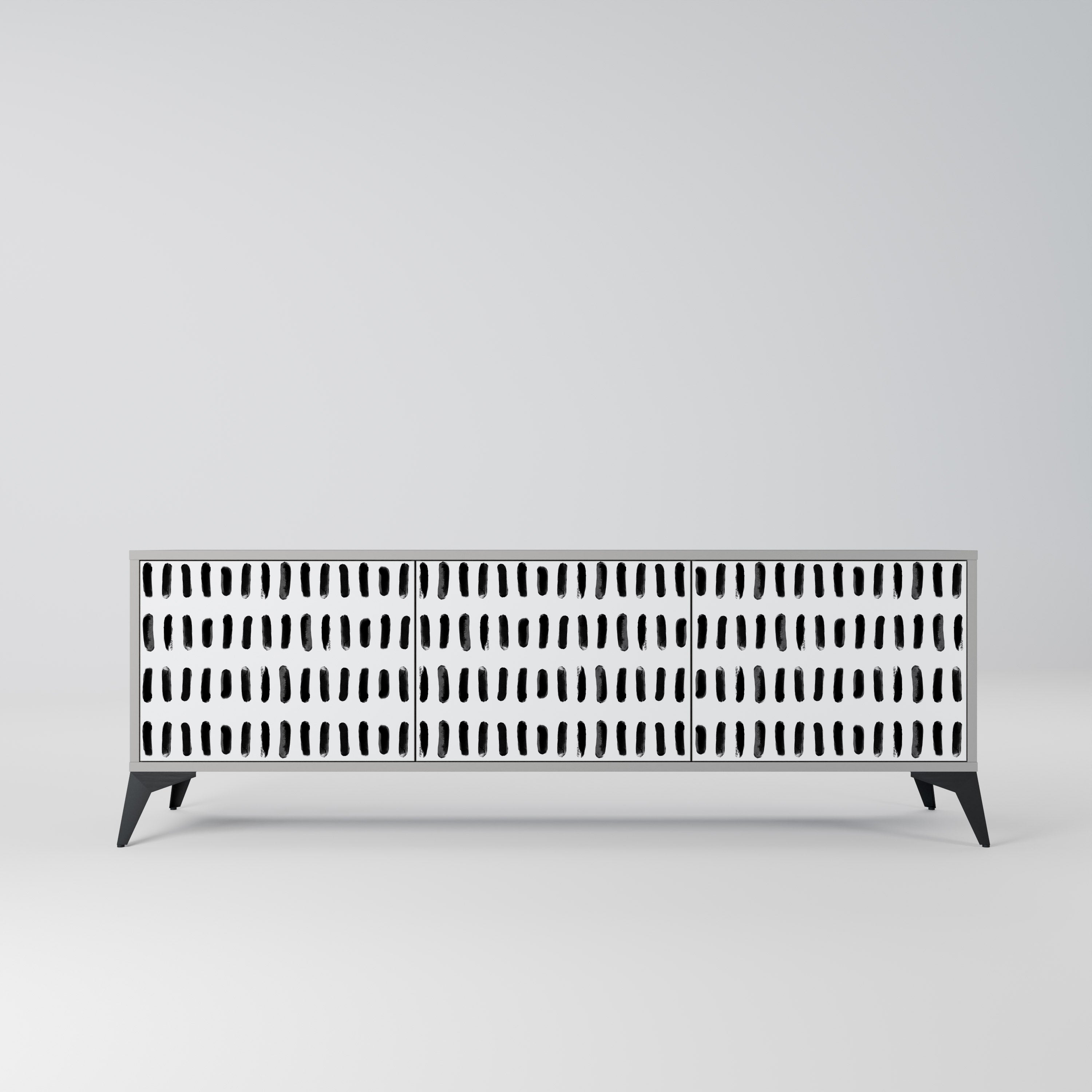 NIGHTY MELODIES Móvel de TV com 3 Portas em Acabamento Cinzento