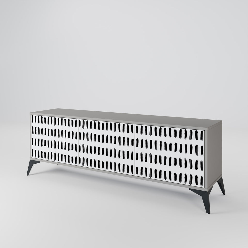 NIGHTY MELODIES Móvel de TV com 3 Portas em Acabamento Cinzento