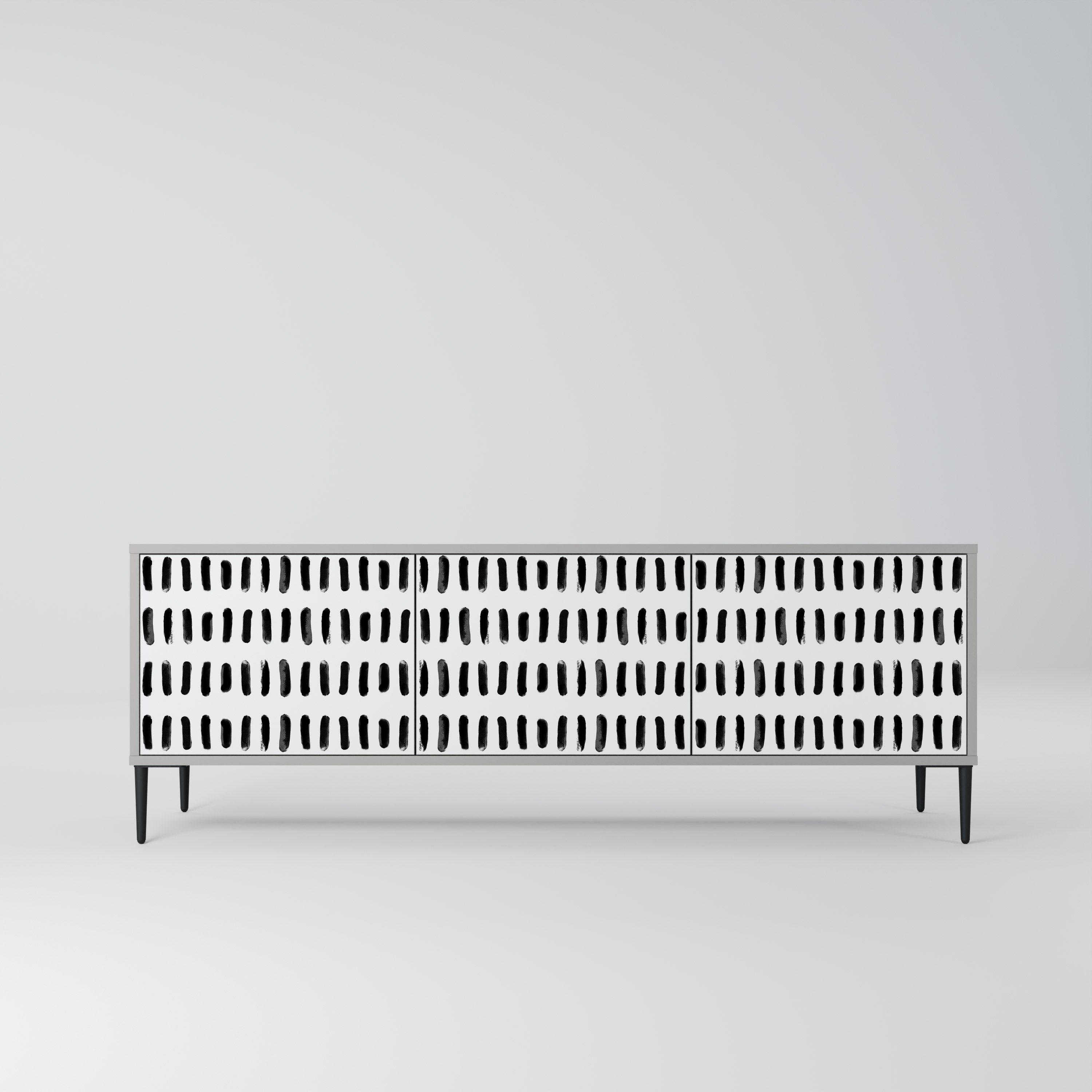 NIGHTY MELODIES Móvel de TV com 3 Portas em Acabamento Cinzento