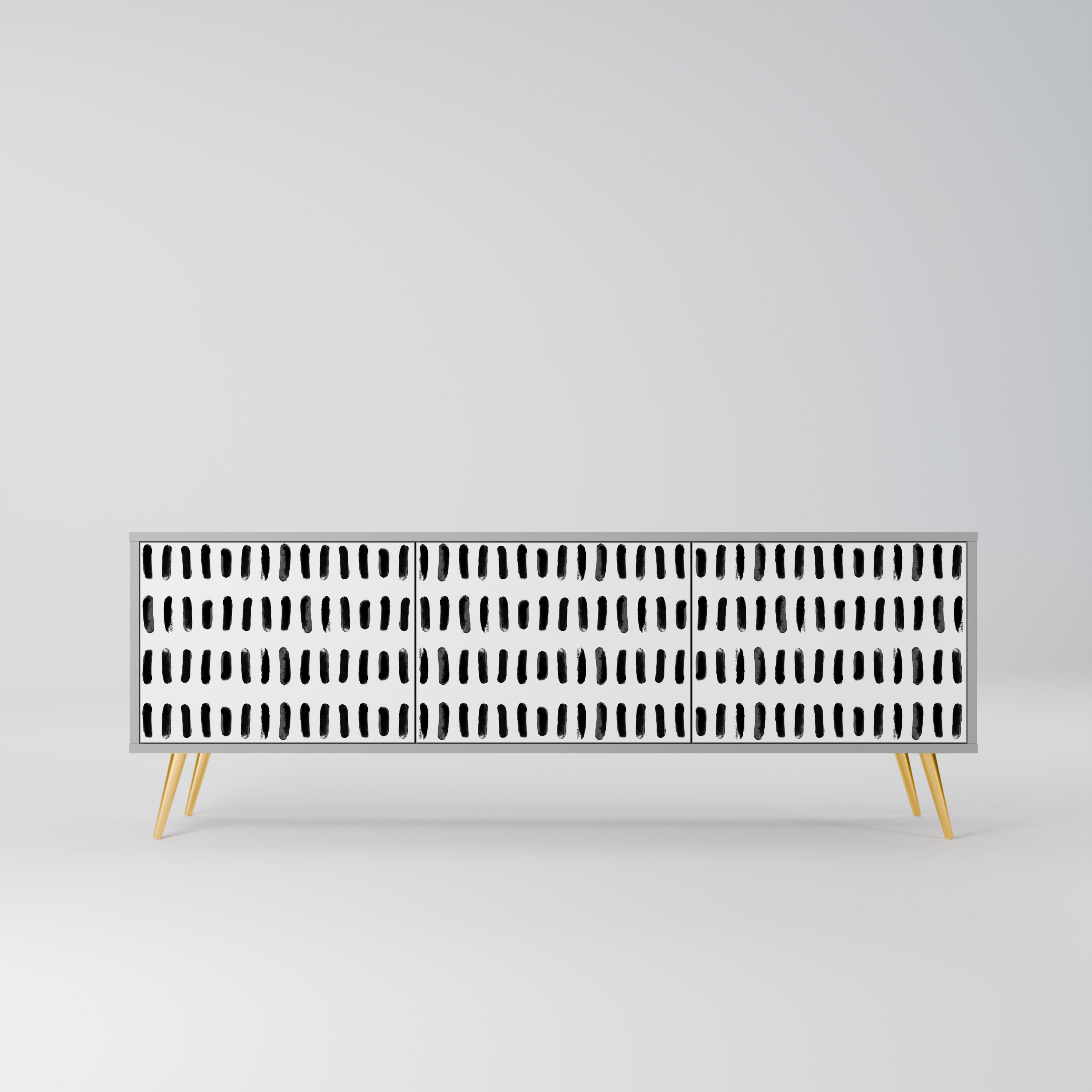 NIGHTY MELODIES Móvel de TV com 3 Portas em Acabamento Cinzento