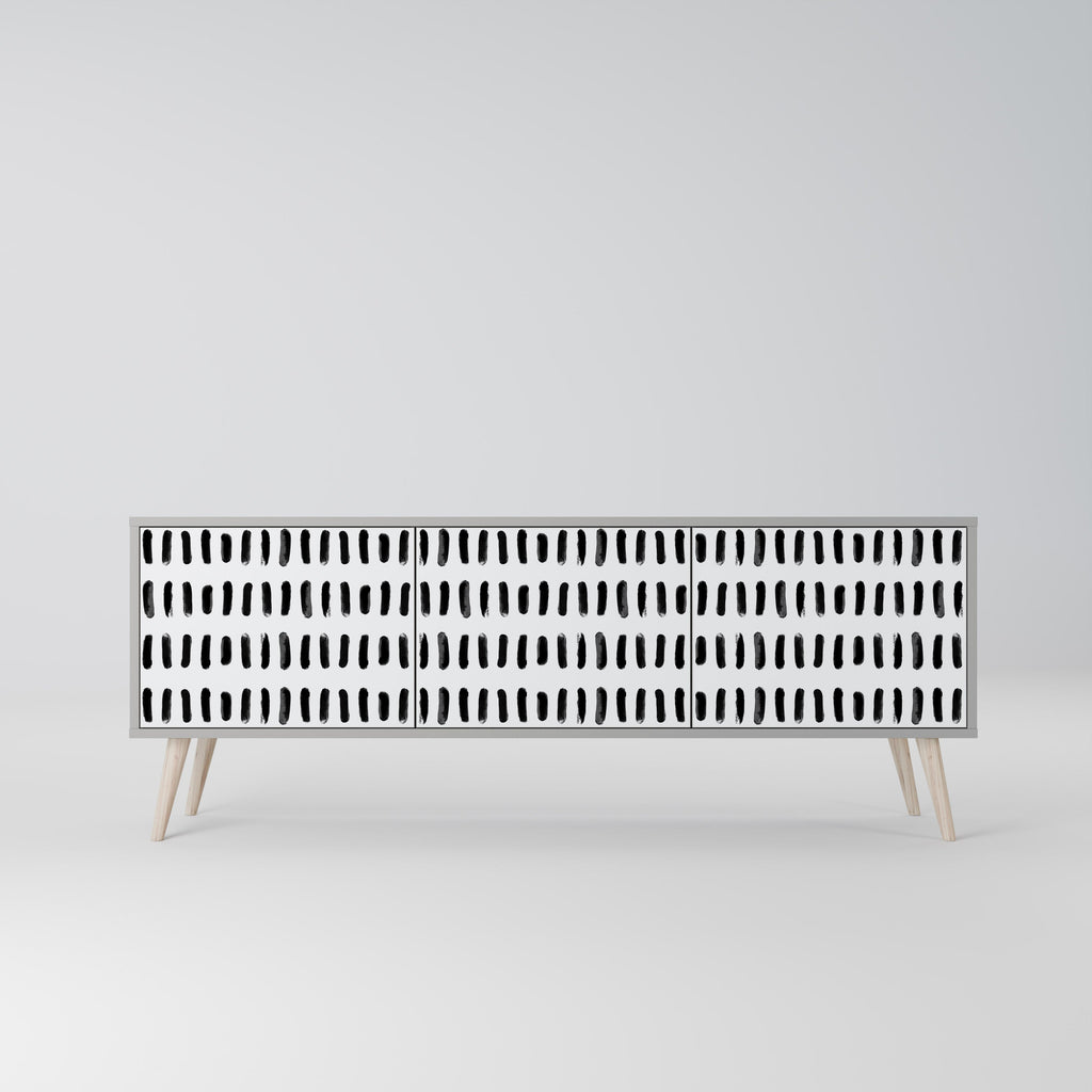 NIGHTY MELODIES Móvel de TV com 3 Portas em Acabamento Cinzento