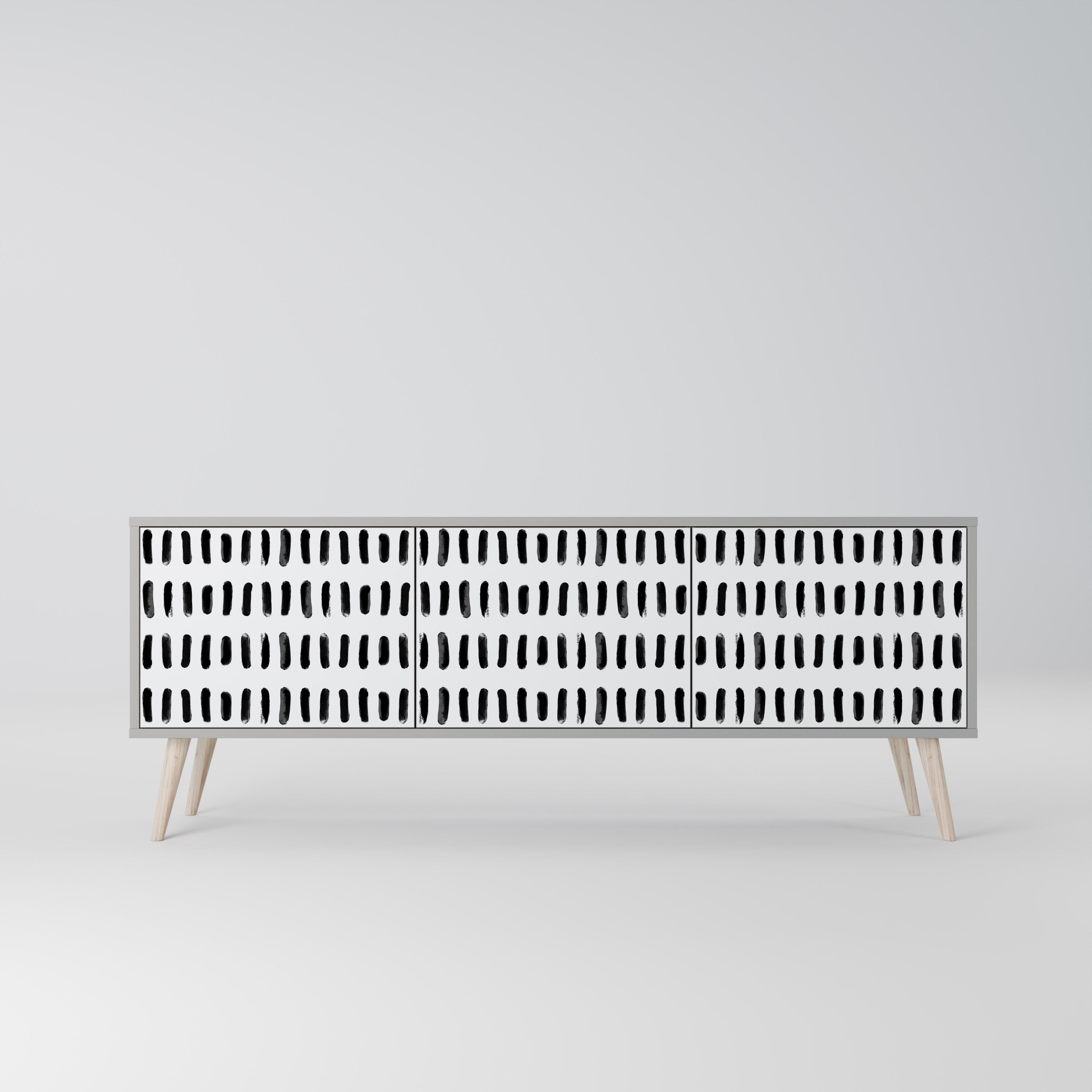 NIGHTY MELODIES Móvel de TV com 3 Portas em Acabamento Cinzento