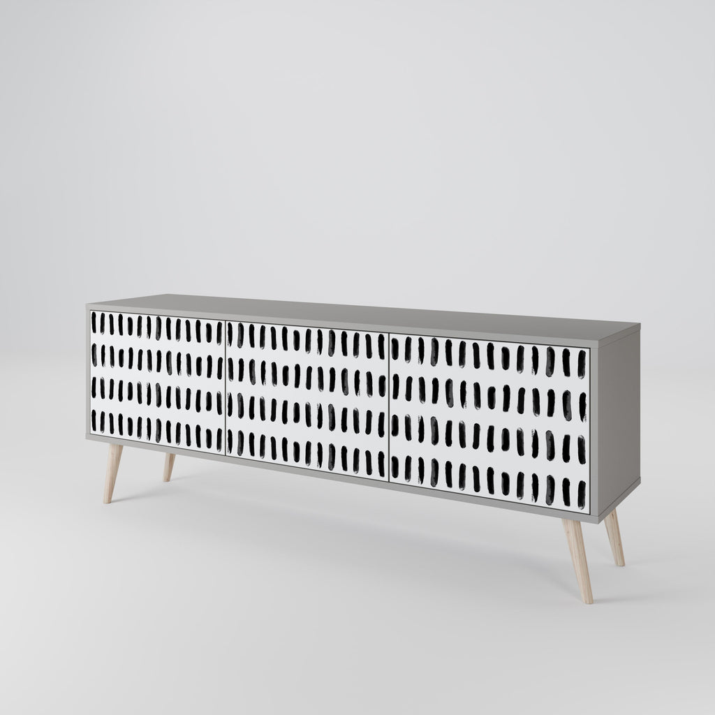 NIGHTY MELODIES Móvel de TV com 3 Portas em Acabamento Cinzento