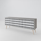 NIGHTY MELODIES Móvel de TV com 3 Portas em Acabamento Cinzento