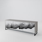 MONOCHROME MIRAGE Móvel de TV com 3 Portas em Acabamento Cinzento