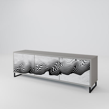 MONOCHROME MIRAGE Móvel de TV de 3 Portas