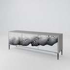 MONOCHROME MIRAGE Móvel de TV com 3 Portas em Acabamento Cinzento