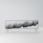 MONOCHROME MIRAGE Móvel de TV com 3 Portas em Acabamento Cinzento