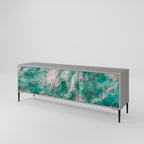 ABSTRACT ALCHEMY Móvel de TV com 3 Portas em Acabamento Cinzento