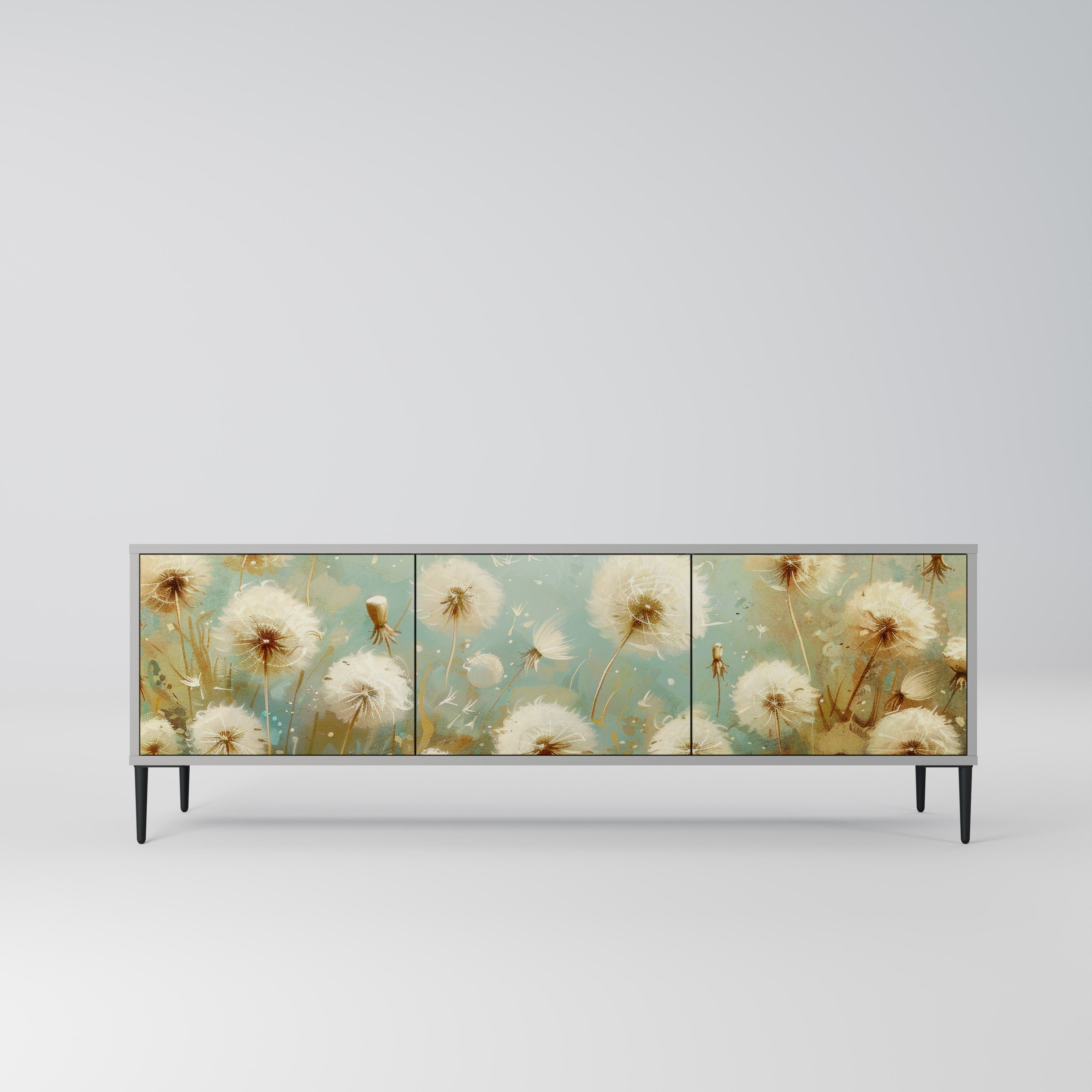 DREAMY MEADOW Móvel de TV com 3 Portas em Acabamento Cinzento