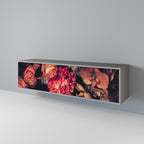 NEVERENDING BLOOM Móvel de TV com 3 Portas em Acabamento Cinzento