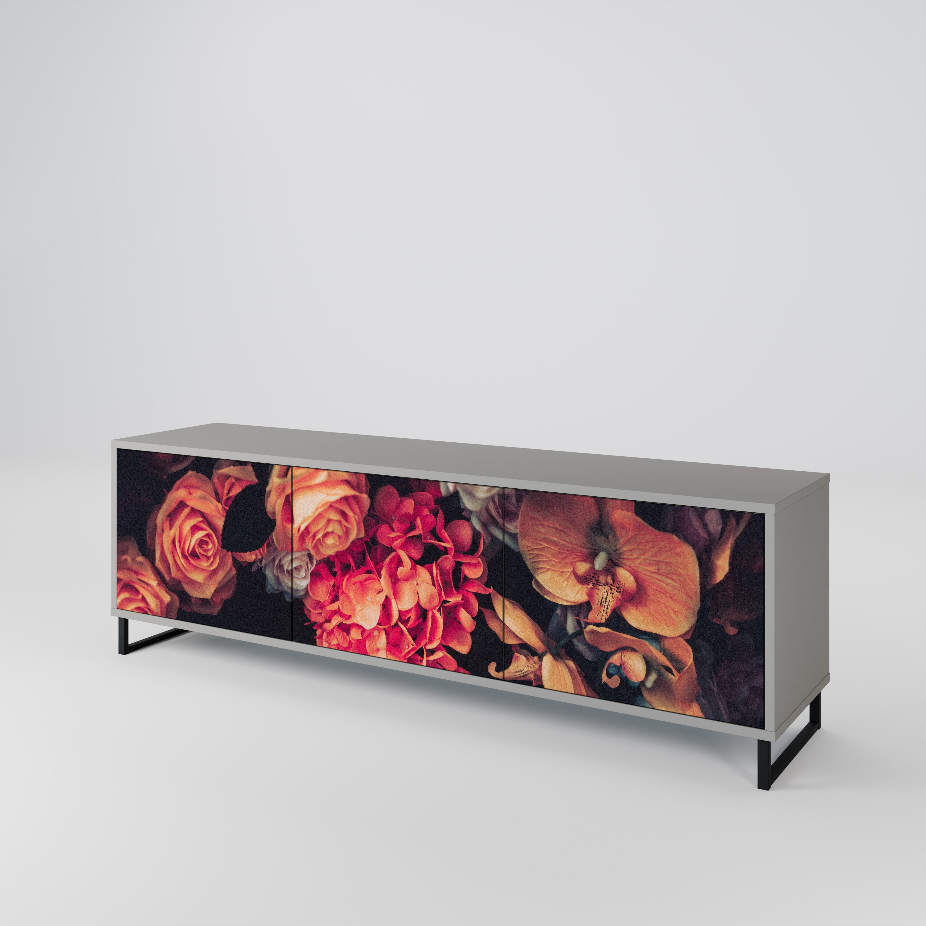NEVERENDING BLOOM 3-Door TV Cabinet