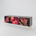 NEVERENDING BLOOM Móvel de TV com 3 Portas em Acabamento Cinzento