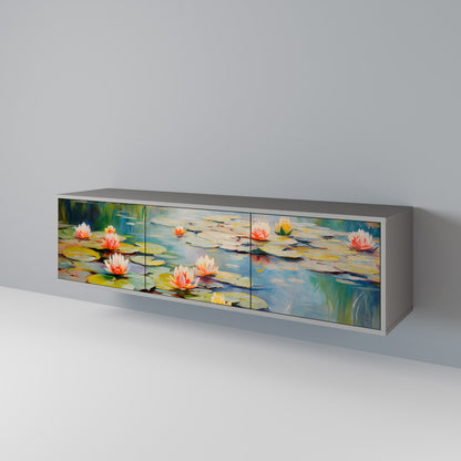 BLOOMING WATERS Móvel de TV de 3 Portas