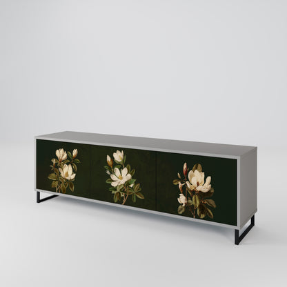 FLORAL NOIR Móvel de TV de 3 Portas