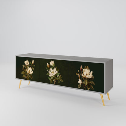 FLORAL NOIR Móvel de TV de 3 Portas