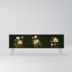 FLORAL NOIR Móvel de TV com 3 Portas em Acabamento Cinzento