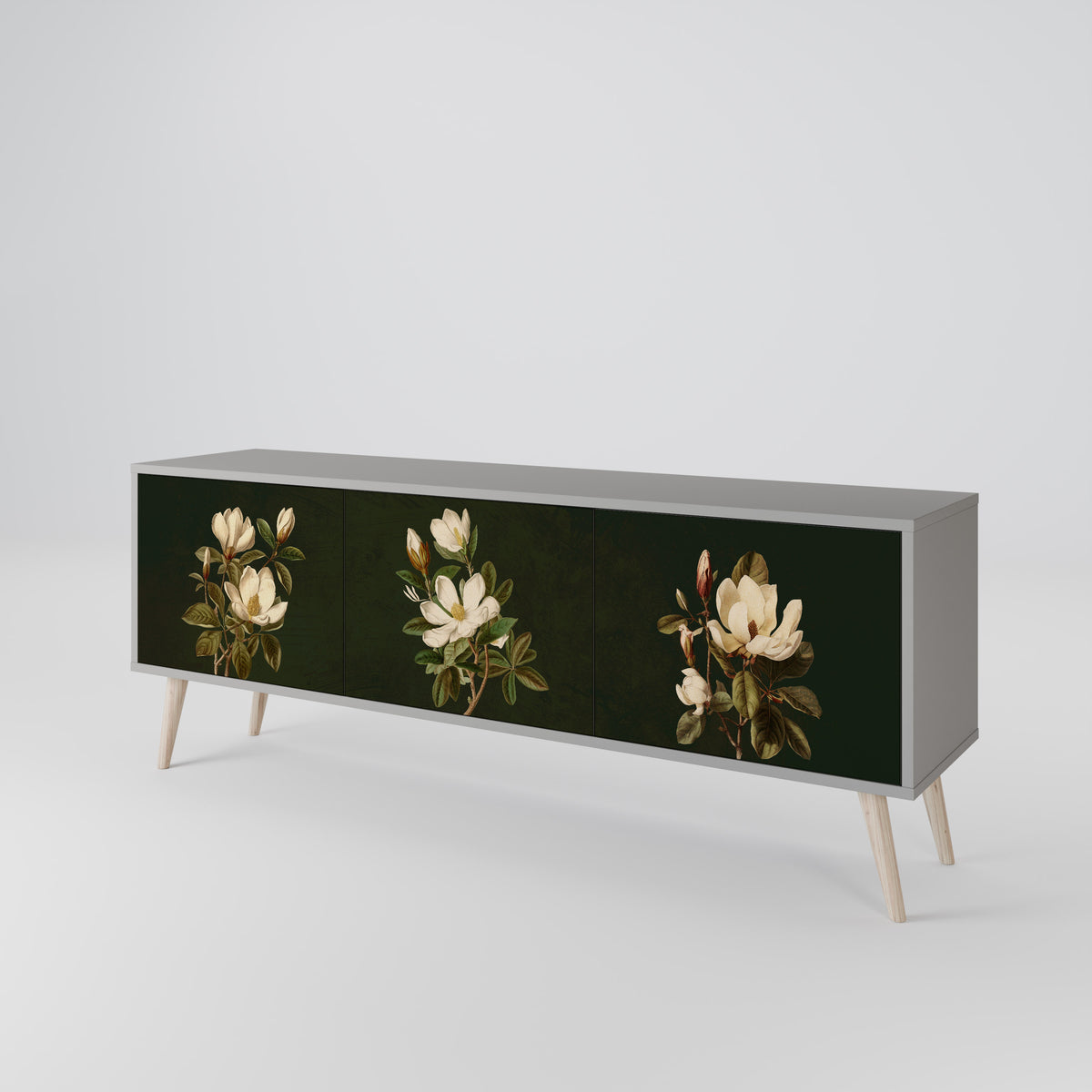 FLORAL NOIR 3-Door TV Cabinet