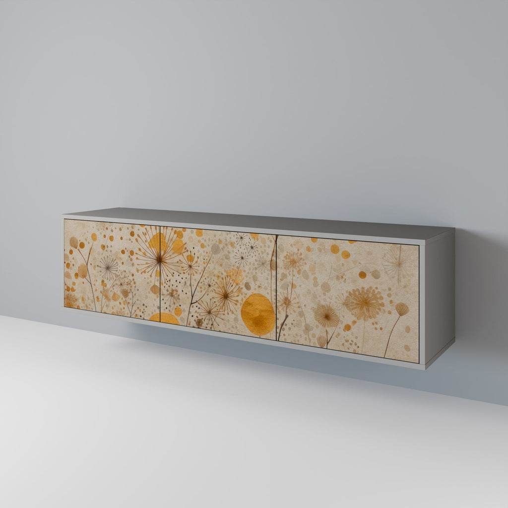 MORNING GLADE Móvel de TV com 3 Portas em Acabamento Cinzento