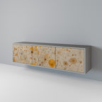 MORNING GLADE Móvel de TV com 3 Portas em Acabamento Cinzento