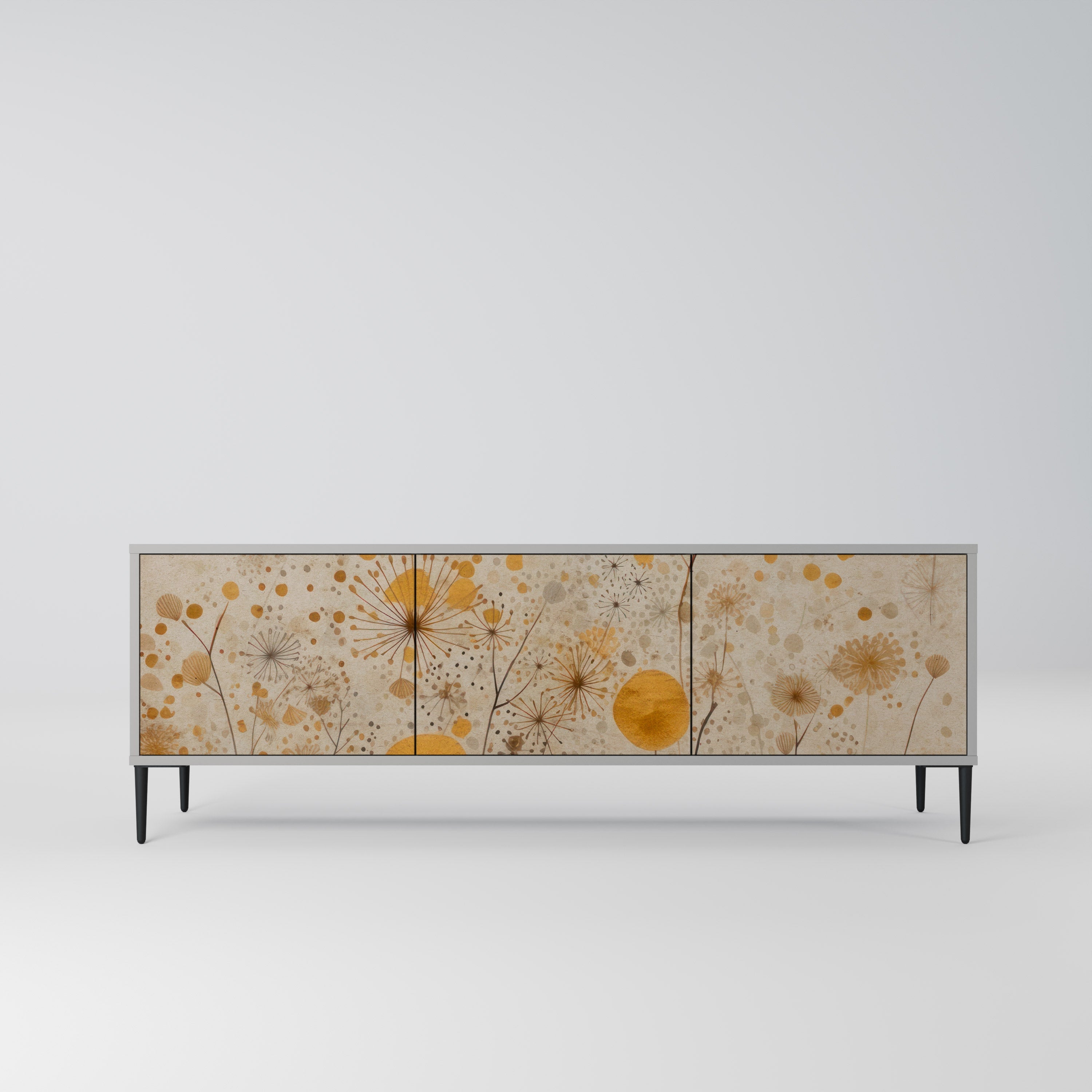 MORNING GLADE Móvel de TV com 3 Portas em Acabamento Cinzento