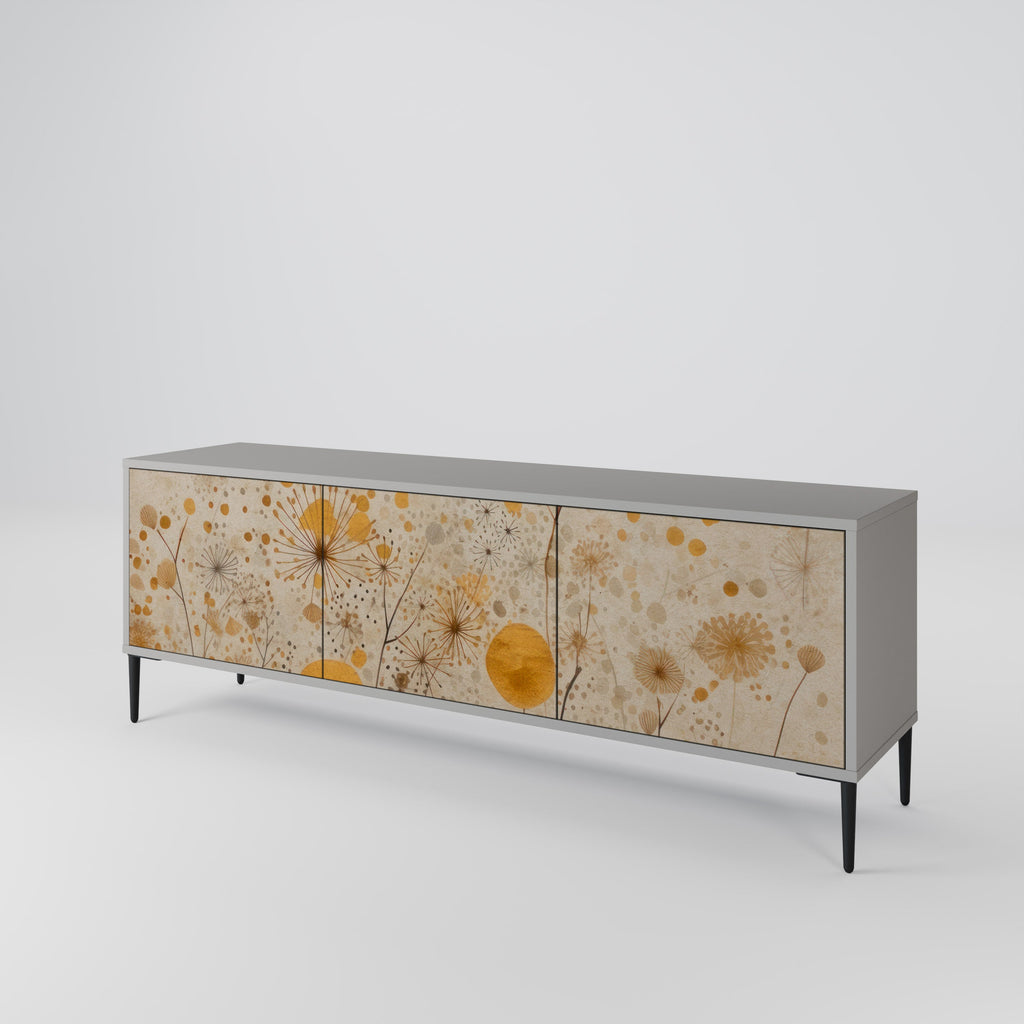 MORNING GLADE Móvel de TV com 3 Portas em Acabamento Cinzento