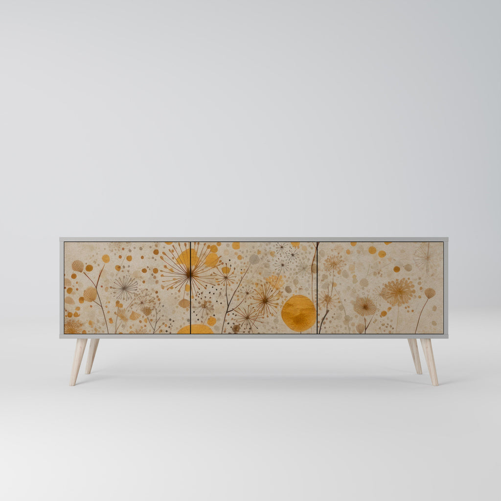 MORNING GLADE Móvel de TV com 3 Portas em Acabamento Cinzento