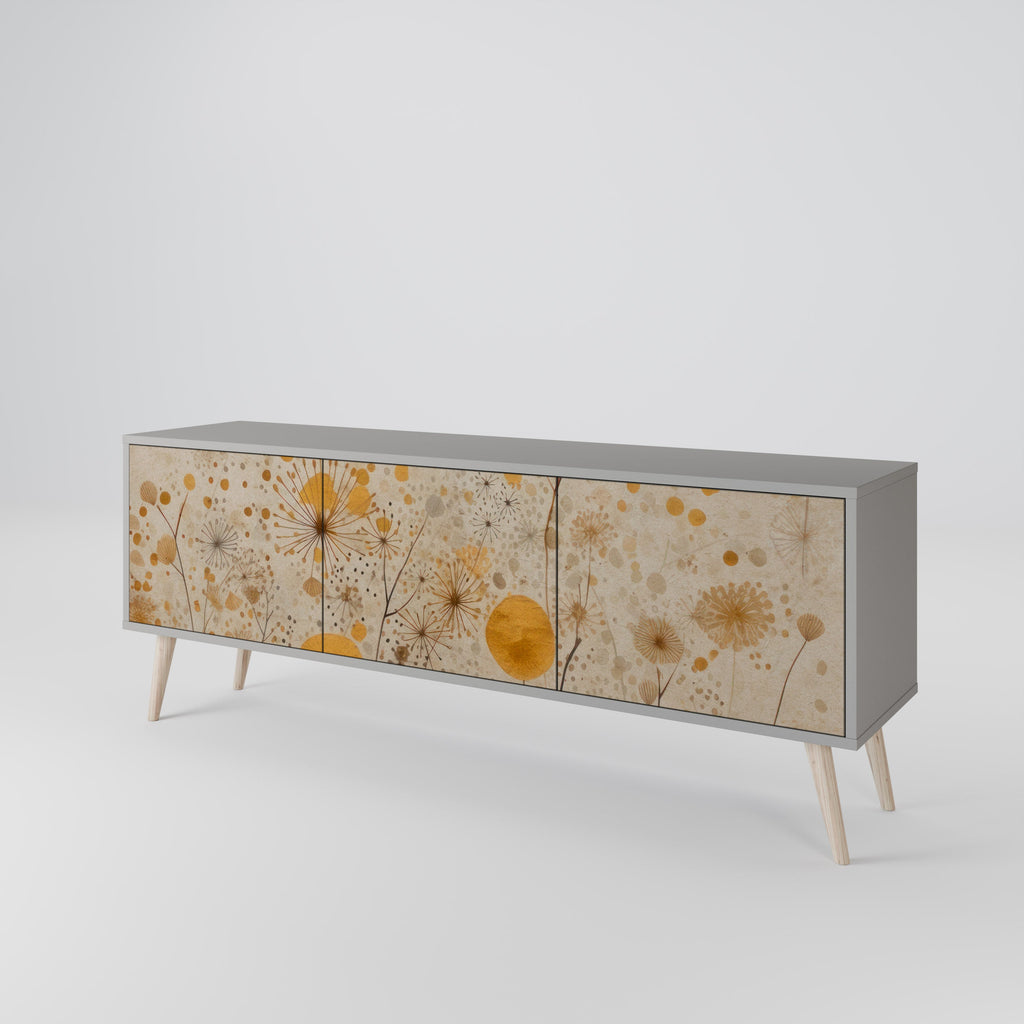 MORNING GLADE Móvel de TV com 3 Portas em Acabamento Cinzento