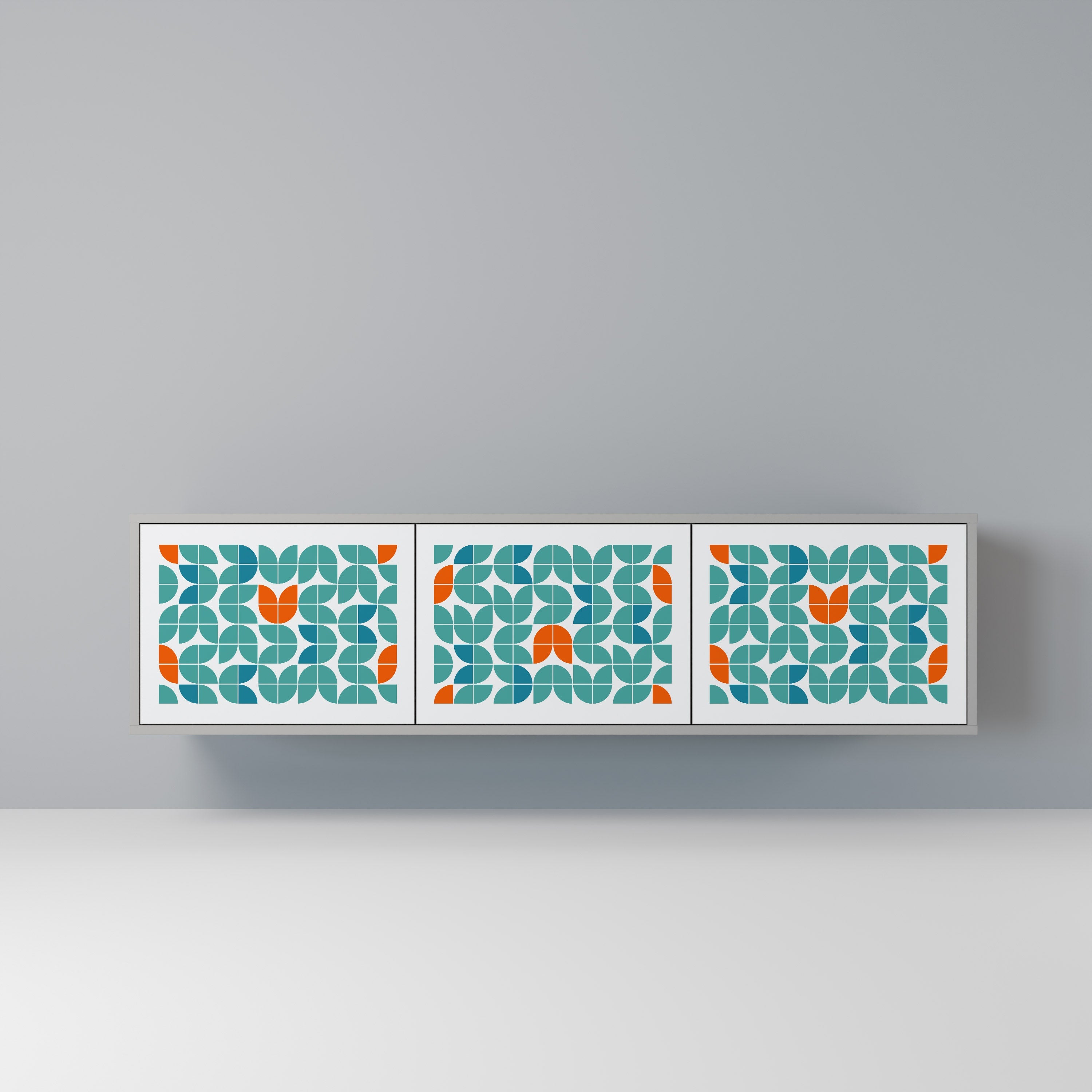 BE THE CHANGE Móvel de TV com 3 Portas em Acabamento Cinzento