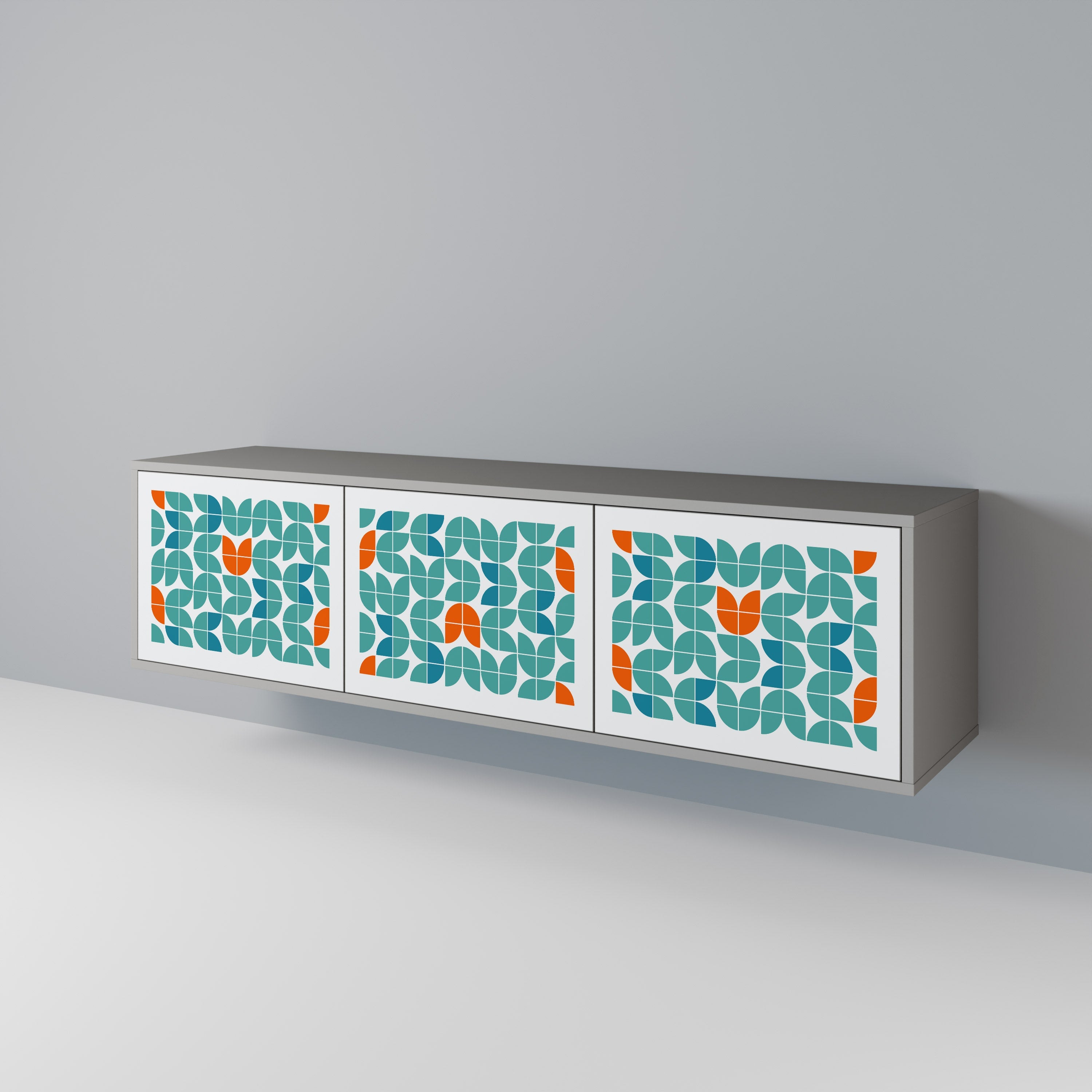 BE THE CHANGE Móvel de TV com 3 Portas em Acabamento Cinzento