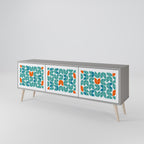 BE THE CHANGE Móvel de TV com 3 Portas em Acabamento Cinzento